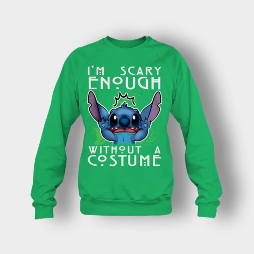 Im-Scary-Enough-Without-A-Custume-Halloween-Disney-Lilo-And-Stitch-Crewneck-Sweatshirt-Irish-Green