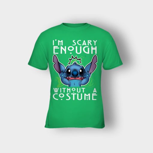 Im-Scary-Enough-Without-A-Custume-Halloween-Disney-Lilo-And-Stitch-Kids-T-Shirt-Irish-Green