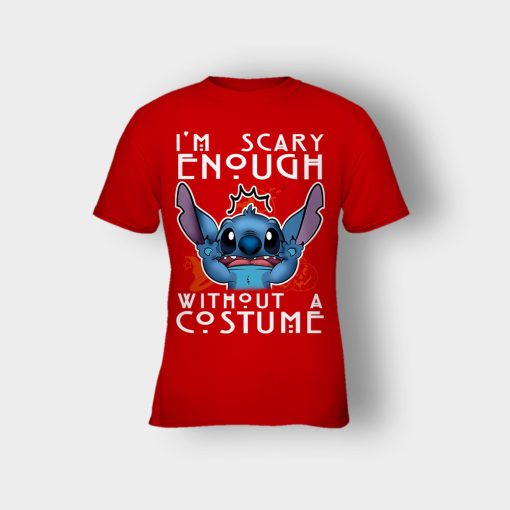 Im-Scary-Enough-Without-A-Custume-Halloween-Disney-Lilo-And-Stitch-Kids-T-Shirt-Red