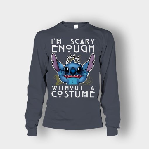 Im-Scary-Enough-Without-A-Custume-Halloween-Disney-Lilo-And-Stitch-Unisex-Long-Sleeve-Dark-Heather
