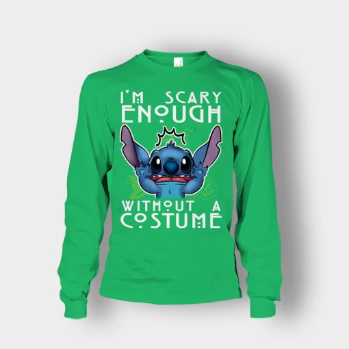 Im-Scary-Enough-Without-A-Custume-Halloween-Disney-Lilo-And-Stitch-Unisex-Long-Sleeve-Irish-Green