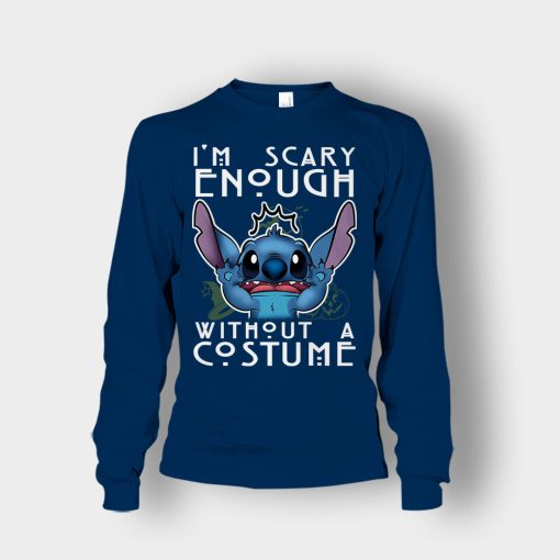 Im-Scary-Enough-Without-A-Custume-Halloween-Disney-Lilo-And-Stitch-Unisex-Long-Sleeve-Navy