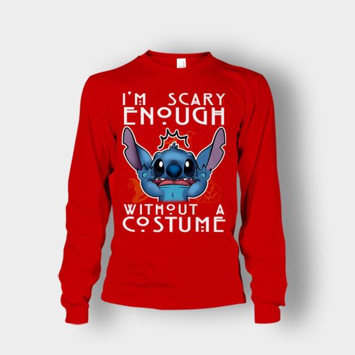 Im-Scary-Enough-Without-A-Custume-Halloween-Disney-Lilo-And-Stitch-Unisex-Long-Sleeve-Red
