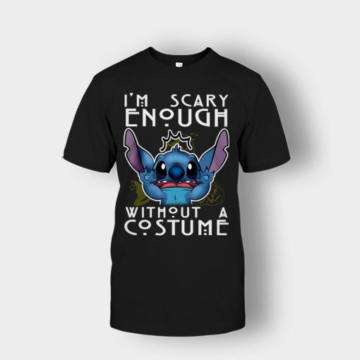 Im-Scary-Enough-Without-A-Custume-Halloween-Disney-Lilo-And-Stitch-Unisex-T-Shirt-Black