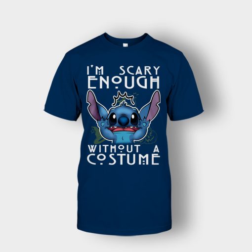 Im-Scary-Enough-Without-A-Custume-Halloween-Disney-Lilo-And-Stitch-Unisex-T-Shirt-Navy
