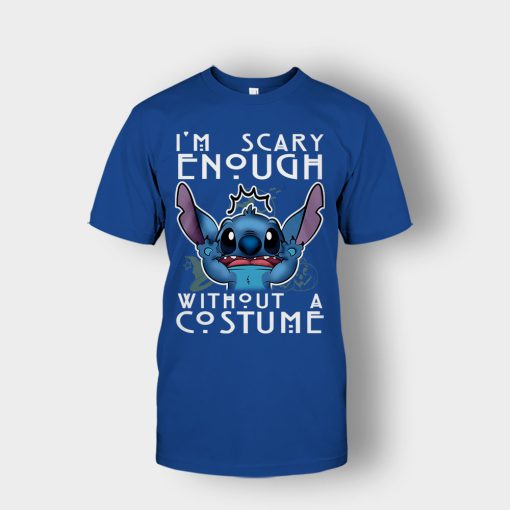 Im-Scary-Enough-Without-A-Custume-Halloween-Disney-Lilo-And-Stitch-Unisex-T-Shirt-Royal