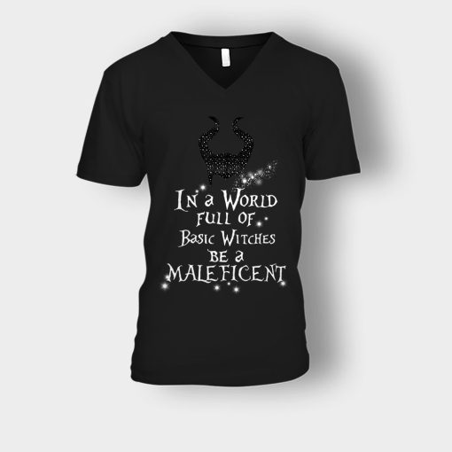 In-A-World-Full-Of-Witches-Be-A-Disney-Maleficient-Inspired-Unisex-V-Neck-T-Shirt-Black