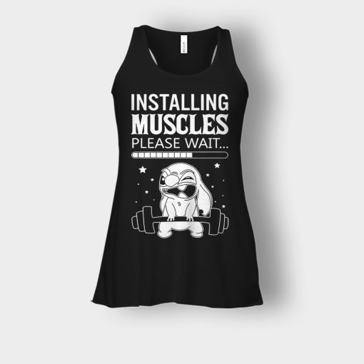 Installing-Muscles-Please-Wait-Disney-Lilo-And-Stitch-Bella-Womens-Flowy-Tank-Black