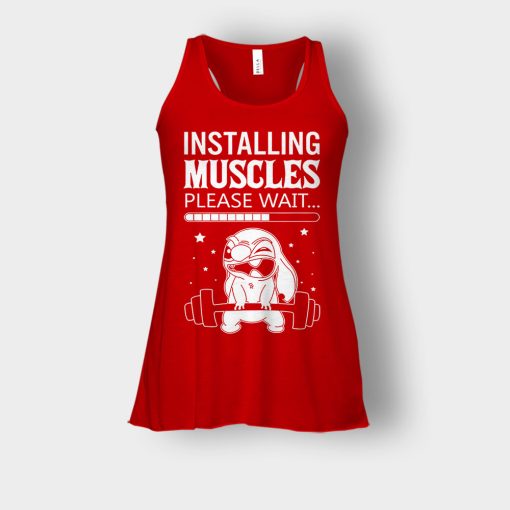 Installing-Muscles-Please-Wait-Disney-Lilo-And-Stitch-Bella-Womens-Flowy-Tank-Red