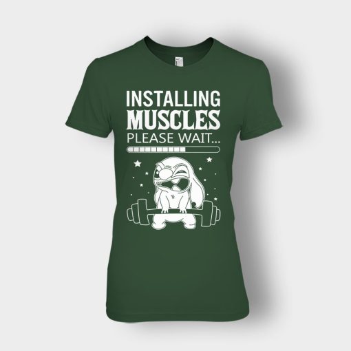 Installing-Muscles-Please-Wait-Disney-Lilo-And-Stitch-Ladies-T-Shirt-Forest