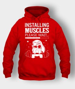 Installing-Muscles-Please-Wait-Disney-Lilo-And-Stitch-Unisex-Hoodie-Red