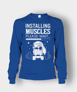 Installing-Muscles-Please-Wait-Disney-Lilo-And-Stitch-Unisex-Long-Sleeve-Royal