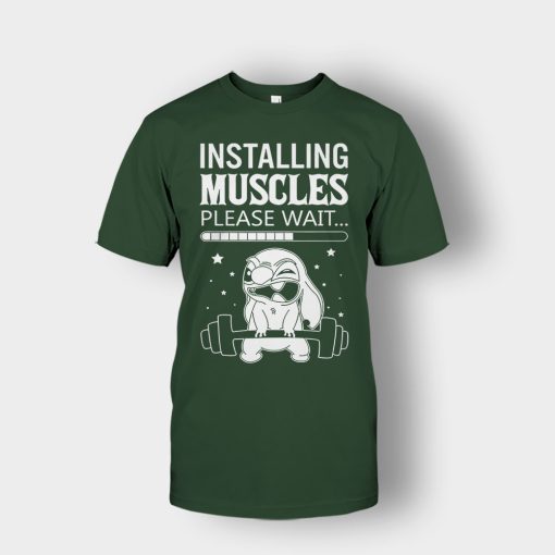 Installing-Muscles-Please-Wait-Disney-Lilo-And-Stitch-Unisex-T-Shirt-Forest