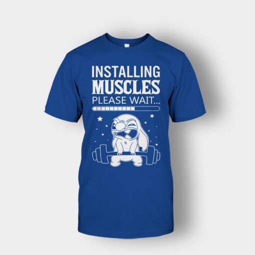 Installing-Muscles-Please-Wait-Disney-Lilo-And-Stitch-Unisex-T-Shirt-Royal