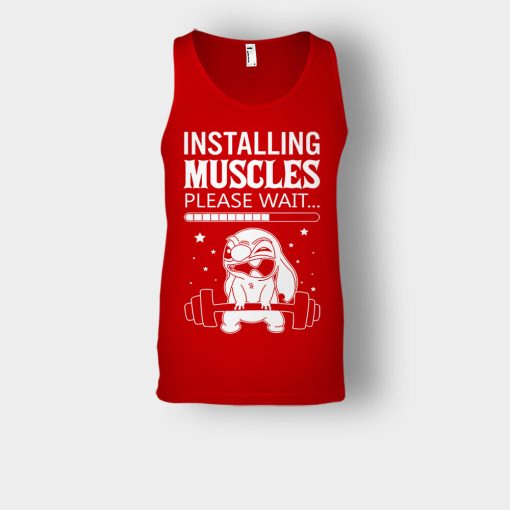 Installing-Muscles-Please-Wait-Disney-Lilo-And-Stitch-Unisex-Tank-Top-Red