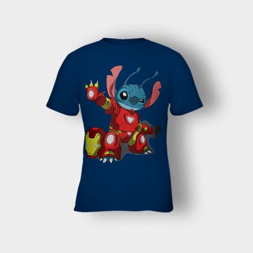 Iron-Stitch-Disney-Lilo-And-Stitch-Kids-T-Shirt-Navy