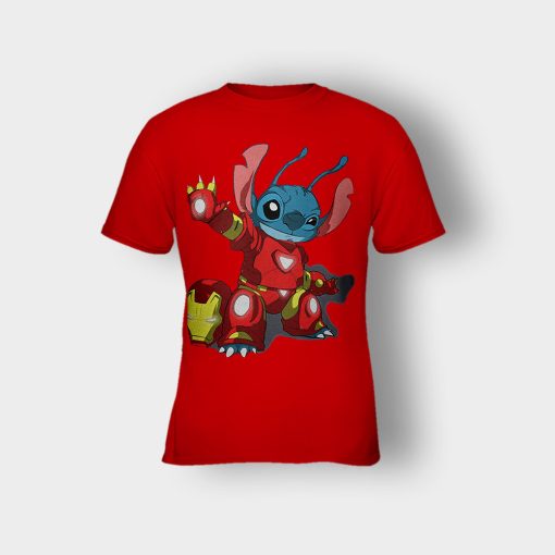 Iron-Stitch-Disney-Lilo-And-Stitch-Kids-T-Shirt-Red