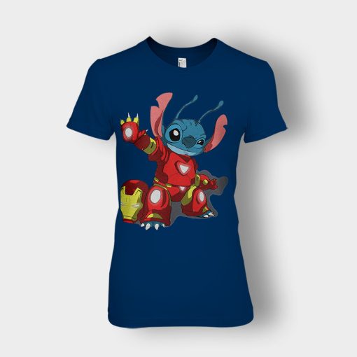 Iron-Stitch-Disney-Lilo-And-Stitch-Ladies-T-Shirt-Navy