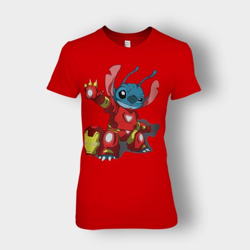 Iron-Stitch-Disney-Lilo-And-Stitch-Ladies-T-Shirt-Red