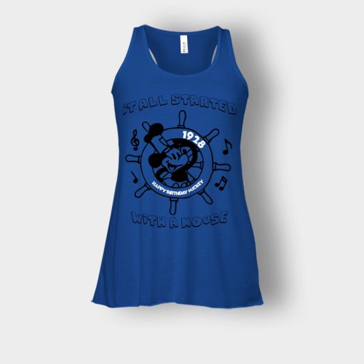 It-All-Started-With-A-Mouse-Steamboat-Willie-Disney-Mickey-Inspired-Bella-Womens-Flowy-Tank-Royal