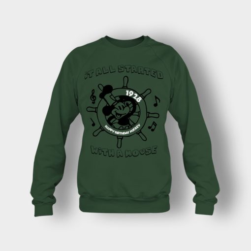 It-All-Started-With-A-Mouse-Steamboat-Willie-Disney-Mickey-Inspired-Crewneck-Sweatshirt-Forest