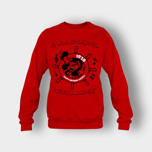 It-All-Started-With-A-Mouse-Steamboat-Willie-Disney-Mickey-Inspired-Crewneck-Sweatshirt-Red