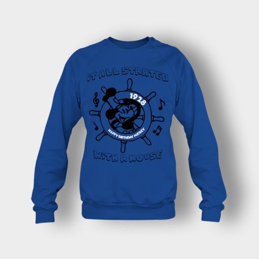 It-All-Started-With-A-Mouse-Steamboat-Willie-Disney-Mickey-Inspired-Crewneck-Sweatshirt-Royal