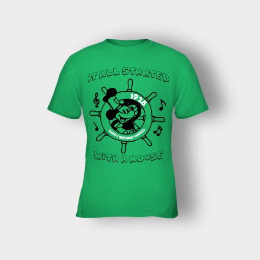 It-All-Started-With-A-Mouse-Steamboat-Willie-Disney-Mickey-Inspired-Kids-T-Shirt-Irish-Green