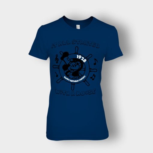 It-All-Started-With-A-Mouse-Steamboat-Willie-Disney-Mickey-Inspired-Ladies-T-Shirt-Navy