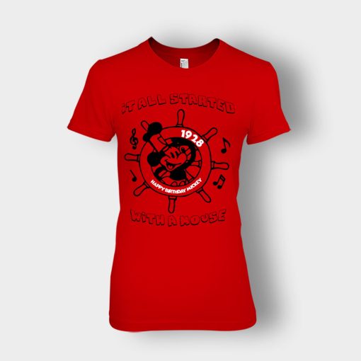It-All-Started-With-A-Mouse-Steamboat-Willie-Disney-Mickey-Inspired-Ladies-T-Shirt-Red