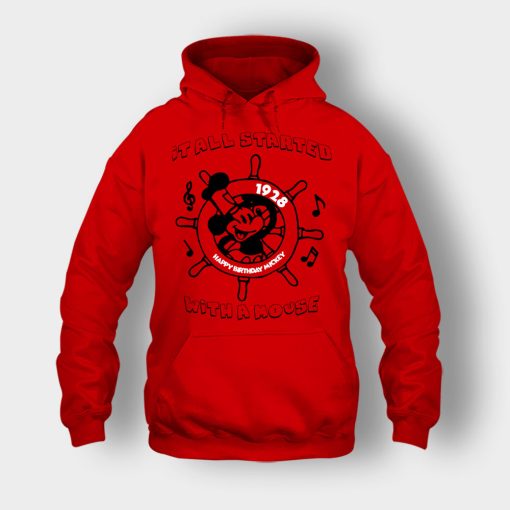 It-All-Started-With-A-Mouse-Steamboat-Willie-Disney-Mickey-Inspired-Unisex-Hoodie-Red