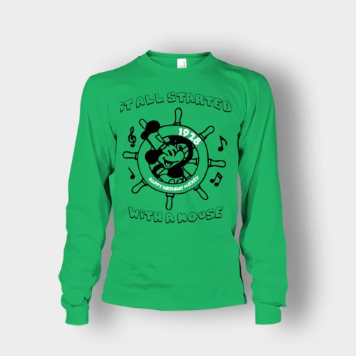 It-All-Started-With-A-Mouse-Steamboat-Willie-Disney-Mickey-Inspired-Unisex-Long-Sleeve-Irish-Green