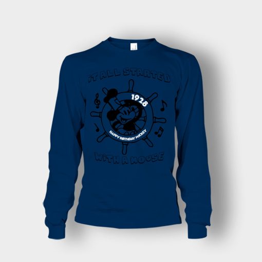 It-All-Started-With-A-Mouse-Steamboat-Willie-Disney-Mickey-Inspired-Unisex-Long-Sleeve-Navy