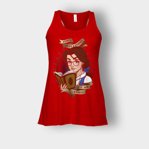 Ive-Got-Books-Disney-Beauty-And-The-Beast-Bella-Womens-Flowy-Tank-Red