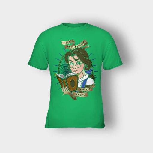 Ive-Got-Books-Disney-Beauty-And-The-Beast-Kids-T-Shirt-Irish-Green