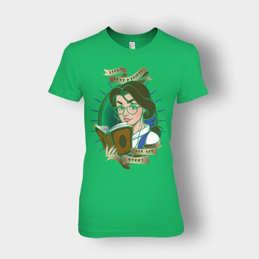 Ive-Got-Books-Disney-Beauty-And-The-Beast-Ladies-T-Shirt-Irish-Green