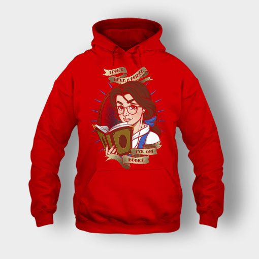 Ive-Got-Books-Disney-Beauty-And-The-Beast-Unisex-Hoodie-Red