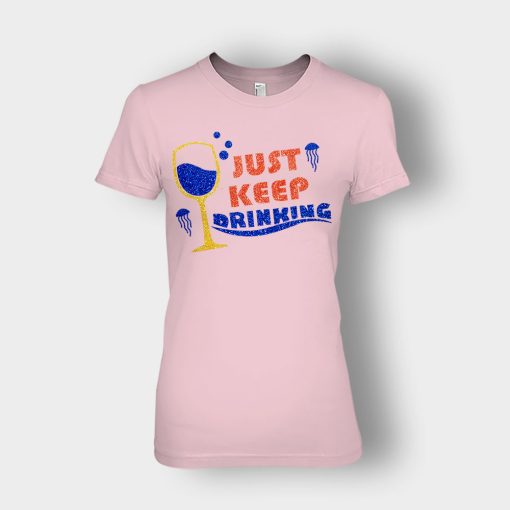 Just-Keep-Drinking-Disney-Inspired-Finding-Nemo-Ladies-T-Shirt-Light-Pink