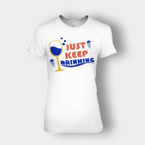 Just-Keep-Drinking-Disney-Inspired-Finding-Nemo-Ladies-T-Shirt-White