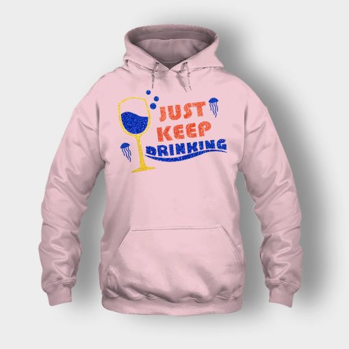 Just-Keep-Drinking-Disney-Inspired-Finding-Nemo-Unisex-Hoodie-Light-Pink