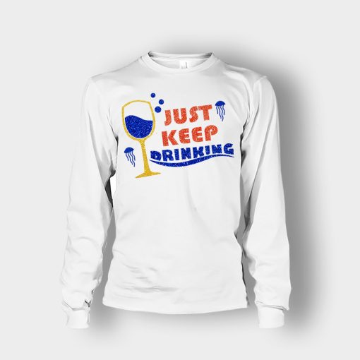 Just-Keep-Drinking-Disney-Inspired-Finding-Nemo-Unisex-Long-Sleeve-White