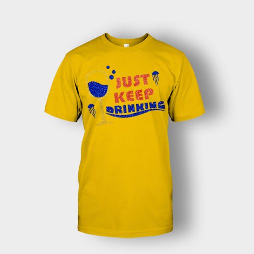 Just-Keep-Drinking-Disney-Inspired-Finding-Nemo-Unisex-T-Shirt-Gold