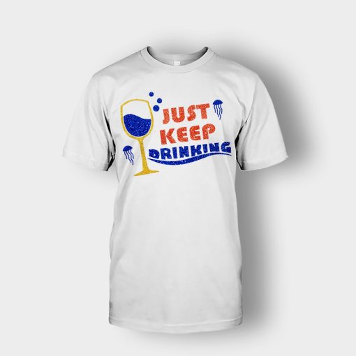 Just-Keep-Drinking-Disney-Inspired-Finding-Nemo-Unisex-T-Shirt-White