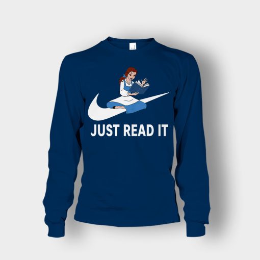 Just-Read-It-Disney-Beauty-And-The-Beast-Unisex-Long-Sleeve-Navy