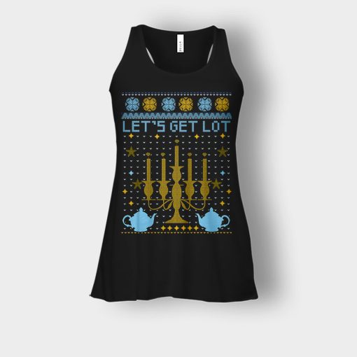 Lets-Get-Lot-Xmas-Disney-Beauty-And-The-Beast-Bella-Womens-Flowy-Tank-Black