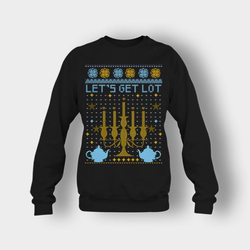 Lets-Get-Lot-Xmas-Disney-Beauty-And-The-Beast-Crewneck-Sweatshirt-Black