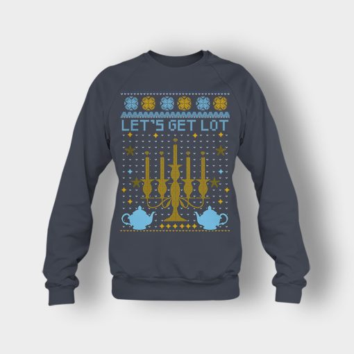 Lets-Get-Lot-Xmas-Disney-Beauty-And-The-Beast-Crewneck-Sweatshirt-Dark-Heather