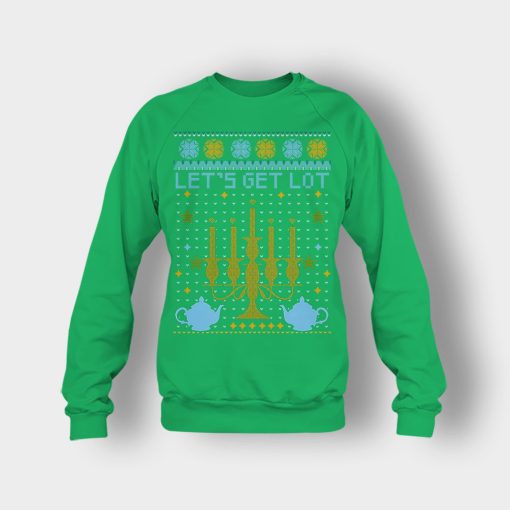 Lets-Get-Lot-Xmas-Disney-Beauty-And-The-Beast-Crewneck-Sweatshirt-Irish-Green