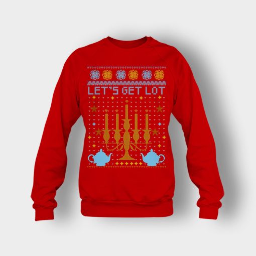 Lets-Get-Lot-Xmas-Disney-Beauty-And-The-Beast-Crewneck-Sweatshirt-Red