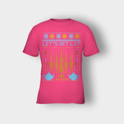 Lets-Get-Lot-Xmas-Disney-Beauty-And-The-Beast-Kids-T-Shirt-Heliconia